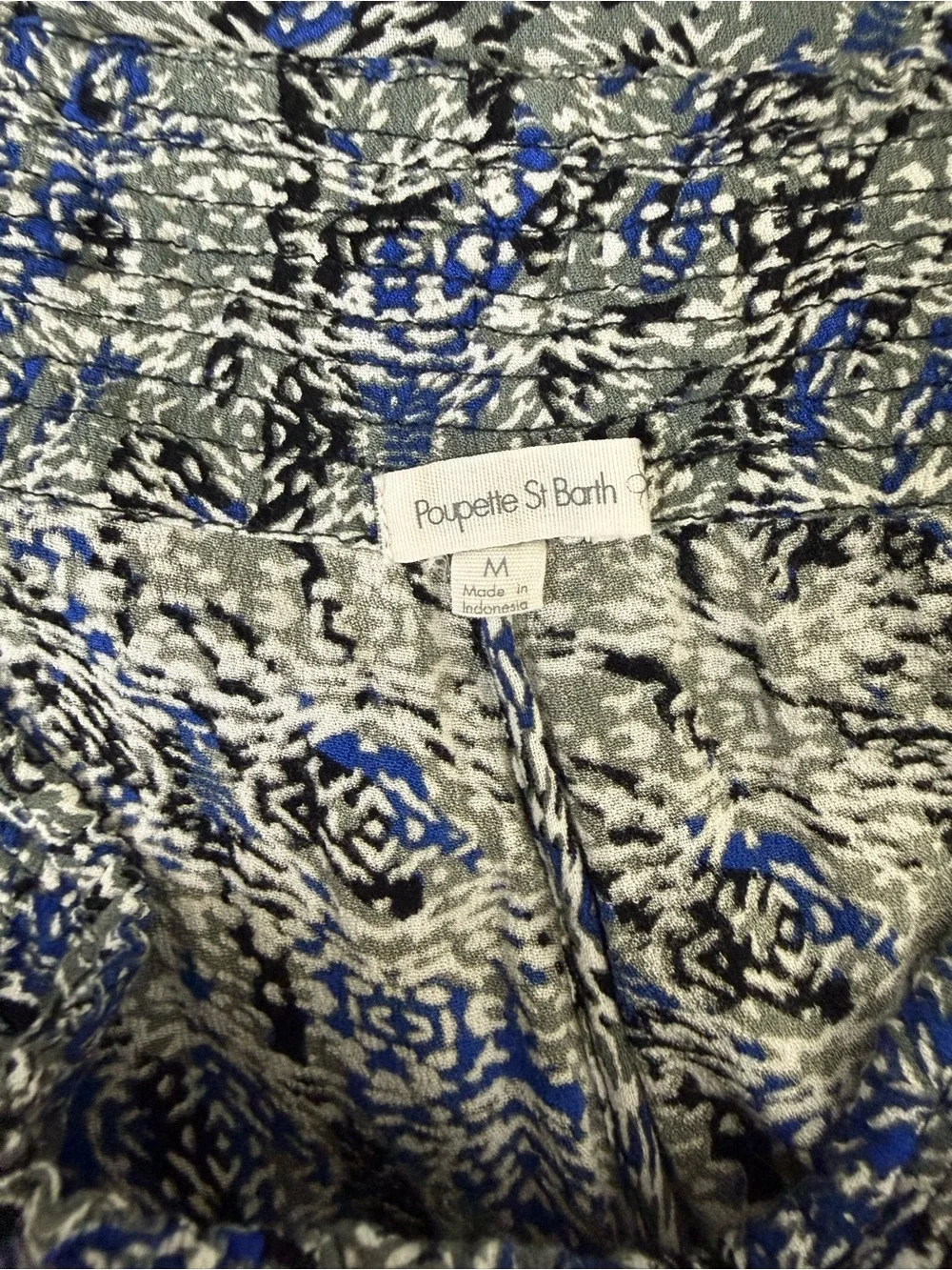 Poupette St. Barth Wide Leg Pants Size M Beachy Bohemian Elastic Waist Comfy - Picture 13 of 16